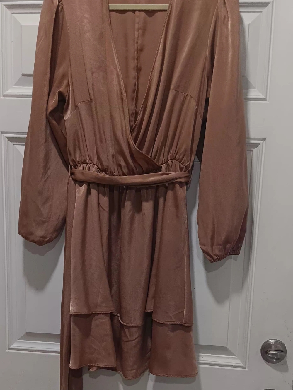 City Chic Satin Midi Dress in Dusty Rose, Size 14W - Picture 2 of 4